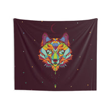 Load image into Gallery viewer, Wolf Mandala Indoor Wall Tapestries