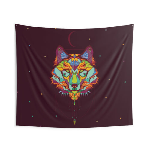 Wolf Mandala Indoor Wall Tapestries