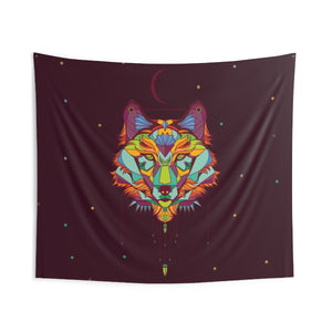 Wolf Mandala Indoor Wall Tapestries