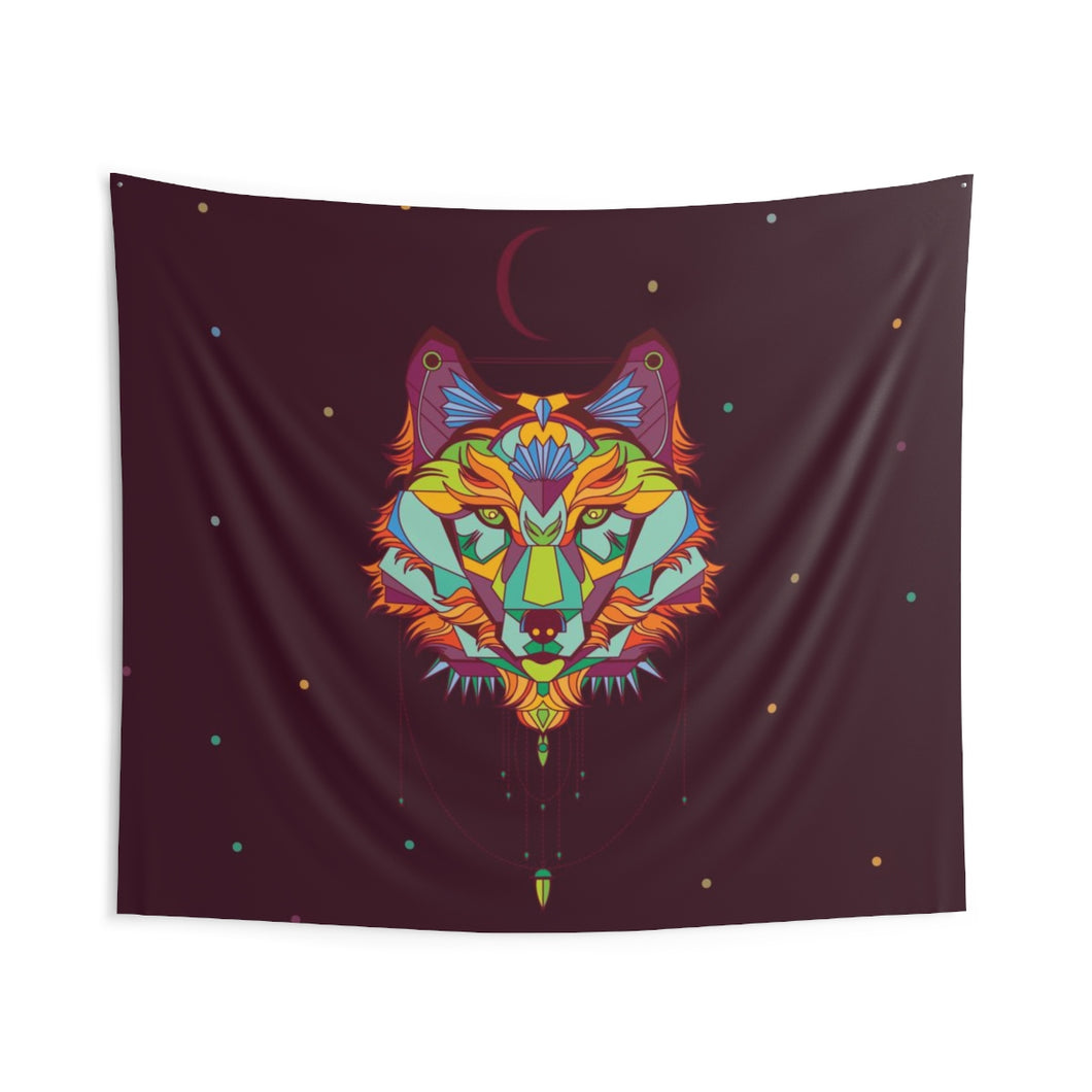 Wolf Mandala Indoor Wall Tapestries