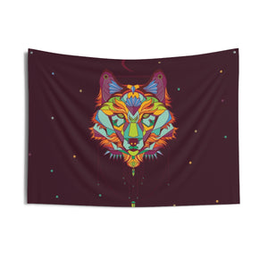 Wolf Mandala Indoor Wall Tapestries