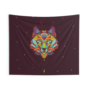Wolf Mandala Indoor Wall Tapestries