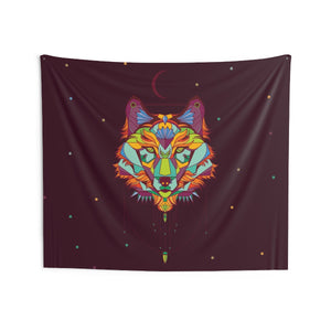 Wolf Mandala Indoor Wall Tapestries